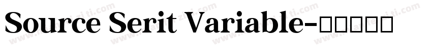 Source Serit Variable字体转换
